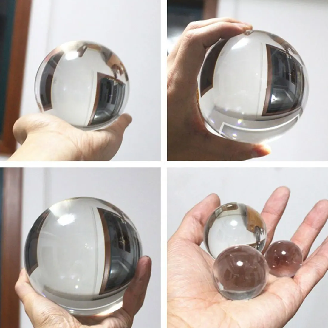 4 размера Красивая Сфера фотография Lensball фон Декор хрустальный шар стеклянный