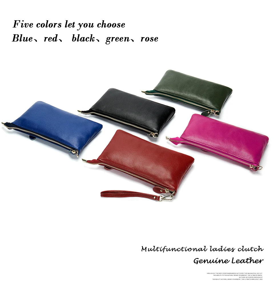 Wallet Female Card Holder Coin Purse Women Genuine Leather Long Wallet for Credit Cards Bag Purses for Women Shoulder Bags 1