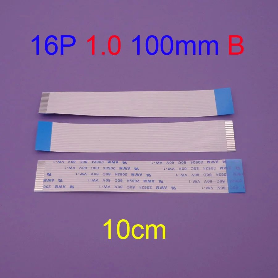 2 500pcs 16pin FFC FPC flat flexible cable 1.0mm pitch 16 pin B Forward Same Direction Length