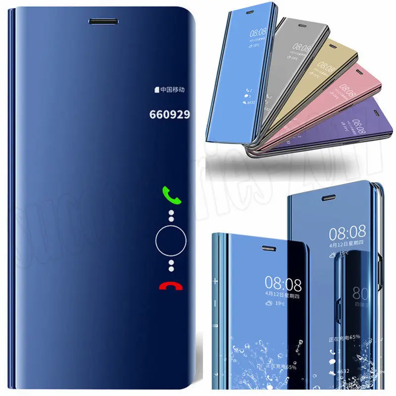 

Luxury Mirror Flip View Case For Huawei P20 Pro P20 P10 Lite P Smart Stand Cover For Huawei Honor 9 10 Mate 10 Lite Phone Case