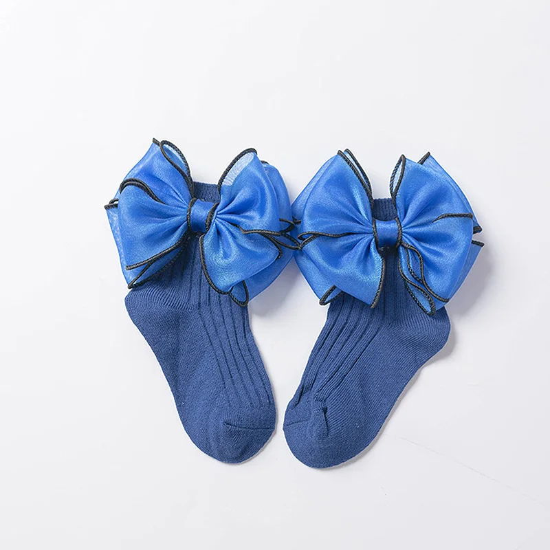 Милые носки с бантами носки принцессы с бусинами детские носки для девочек хлопковые новые высококачественные короткие носки для малышей 1 пара