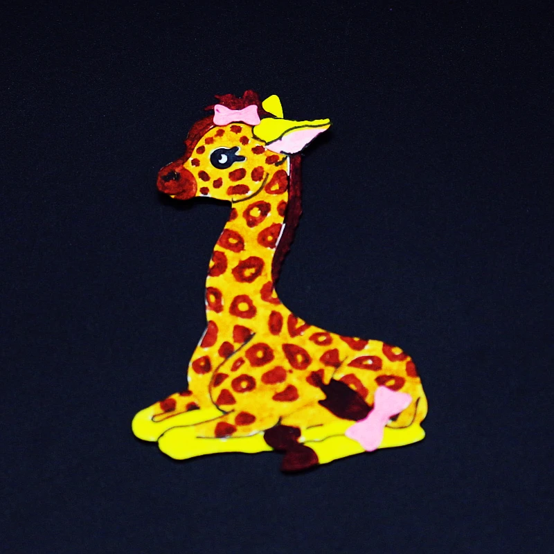

YLCD1505 Giraffe Deer Metal Cutting Dies For Scrapbooking Stencils DIY Album Cards Decoration Embossing Folder Die Cutter Tools