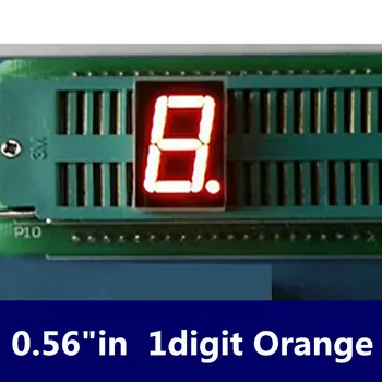 

7 Segment orange LED Display 0.56 inch 1 Bit Digital Tube Plastic Metal Common cathode(Nixie tube)
