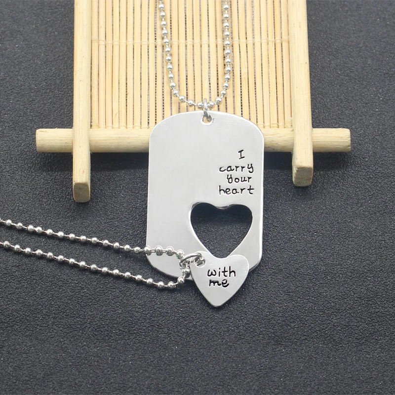 Ожерелье с подвеской в виде надписи I Carry Your Heart With Me для влюбленных ювелирные