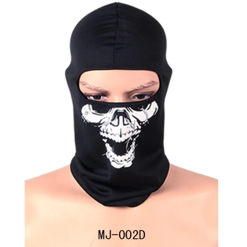 Ветрозащитная Балаклава Череп Полный лица шеи Защитные маски головные уборы шапка - Цвет: D