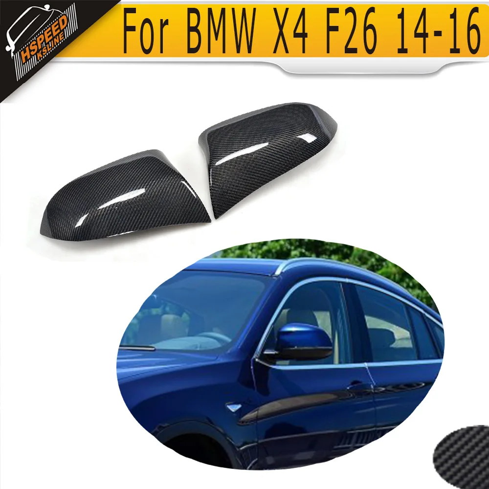 

X Series Carbon fiber side rear back view mirror covers Caps for BMW X4 F26 Standard 2014 2015 2016 Non M