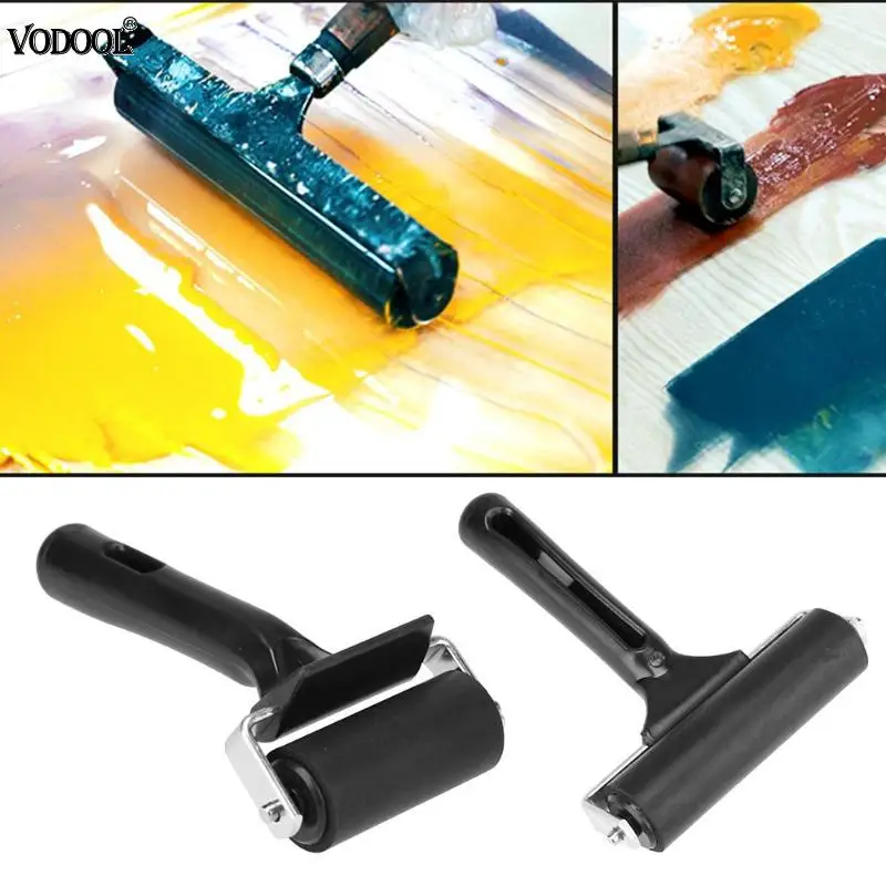 

VODOOL Black Rubber Roller Painting Brush Craft DIY Wall Graffiti Drawing Craft Tools Household Room Office Decoration Supplies
