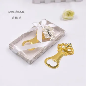 

Metal Diamond Crown Bottle Opener 10pcs Wedding Return Baby Show Christmas Birthday Party Gift Business Travel Souvenirs