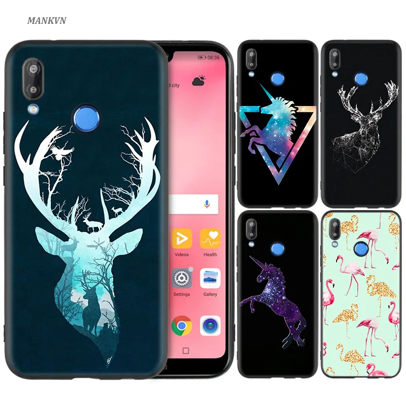 

Silicone Case Cover for Huawei P20 P10 P9 P8 Lite Pro 2017 P Smart+ 2019 Nova 3i 3E Phone Shell Plane Unicorn Flamingo Deer Cat