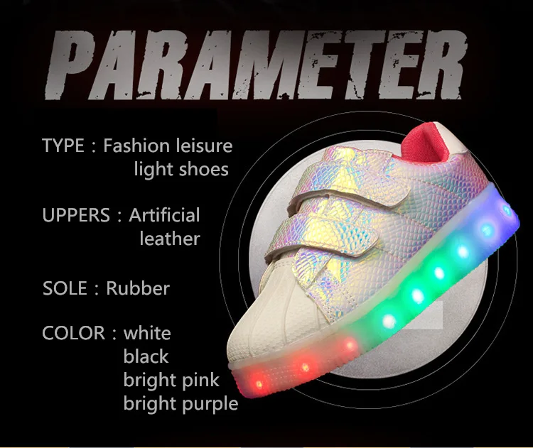 Meninos e Meninas Esportivos de Lazer Luz até 11 Outono Crianças Sapatos Led Iluminado Tênis Unisex Luminosa Cores 7ipupas 2020 5 tênis meninos e meninas sapatos esportivos de
