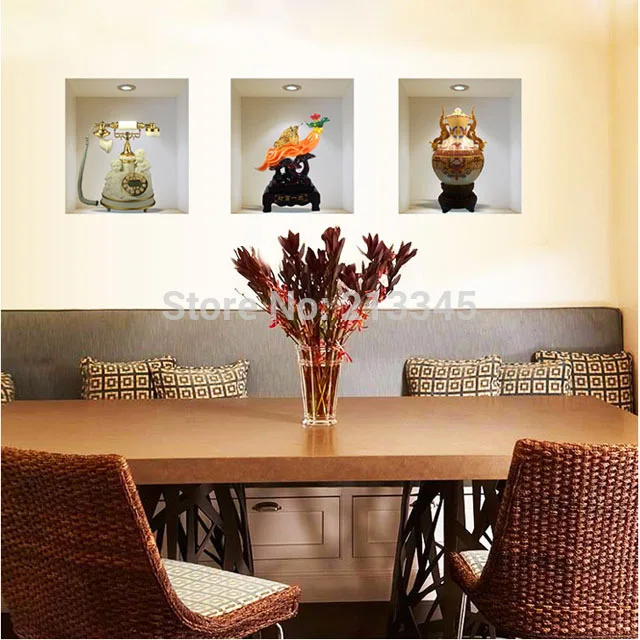 [Fundecor] 3D Трехмерная винтажная ваза часы художественная скульптура домашний декор