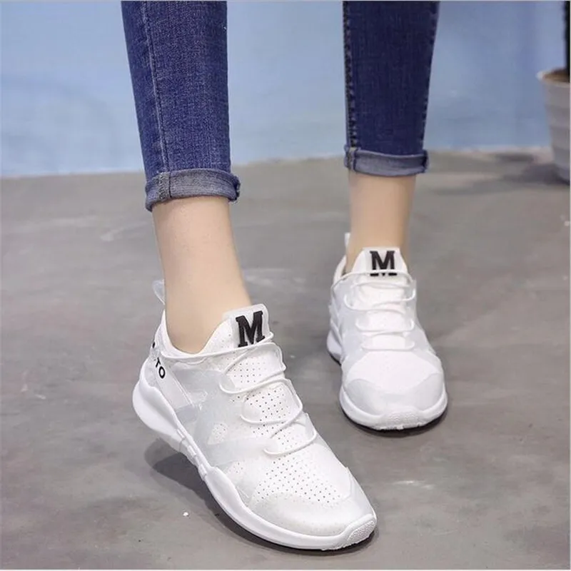 

ELGEER Women Shoes 2018 fashion lace-up comfortable shoes woman breathable mesh women sneakers tenis feminino ladies shoes