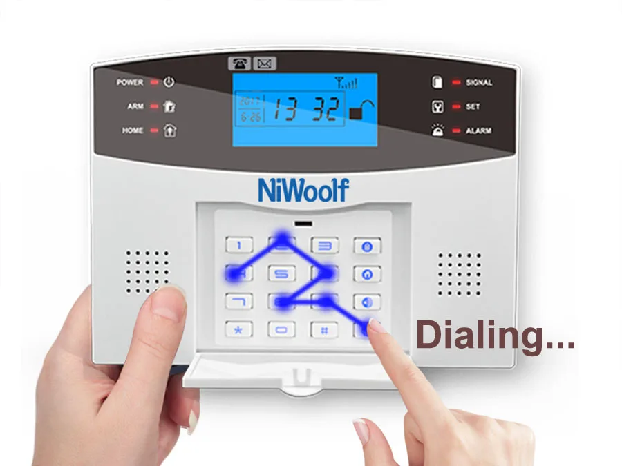 touch keyboard home security alarm system