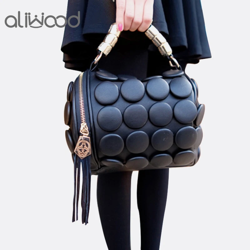 2019 bolsos de mano para mujer Boston, bolsos de mensajero con botón de borla para mujer, bandoleras de piel de diseñador, Bolso tipo cubo, Bolsas de embrague|bolsa designer|designer handbagshandbag designer - AliExpress