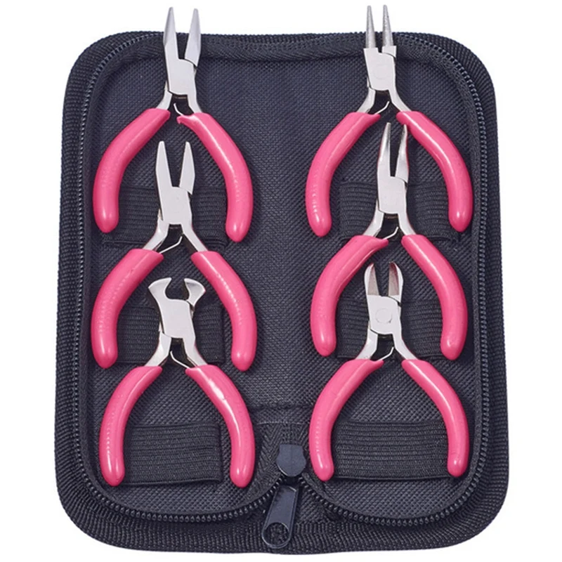 

Mini Jewelry Pliers Sets Diy Jewelry Tools&Equipments 6Pcs/Lot For Jewelry Making Carbon Steel Deeppink Diy Handmade Hardware