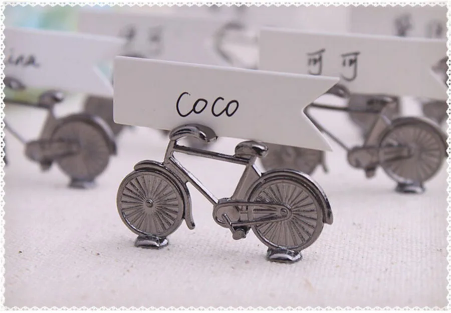 10pcs Vintage Metal Bicycle Name Number Table Place Card Holder For Wedding Party Favor Venue Decoration | Дом и сад