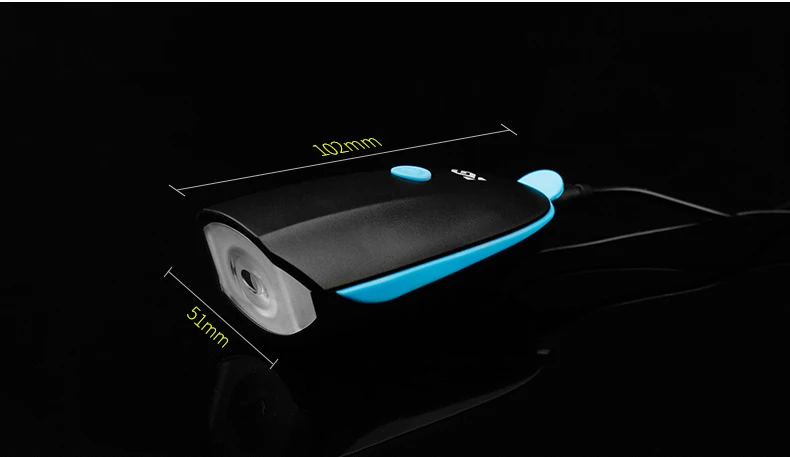 Top USB Rechargeable Mountain Bike Front Light with Electric Bell 140db Bicycle Horn Lights Headlight Cycling Horn MTB Bike Bell 16