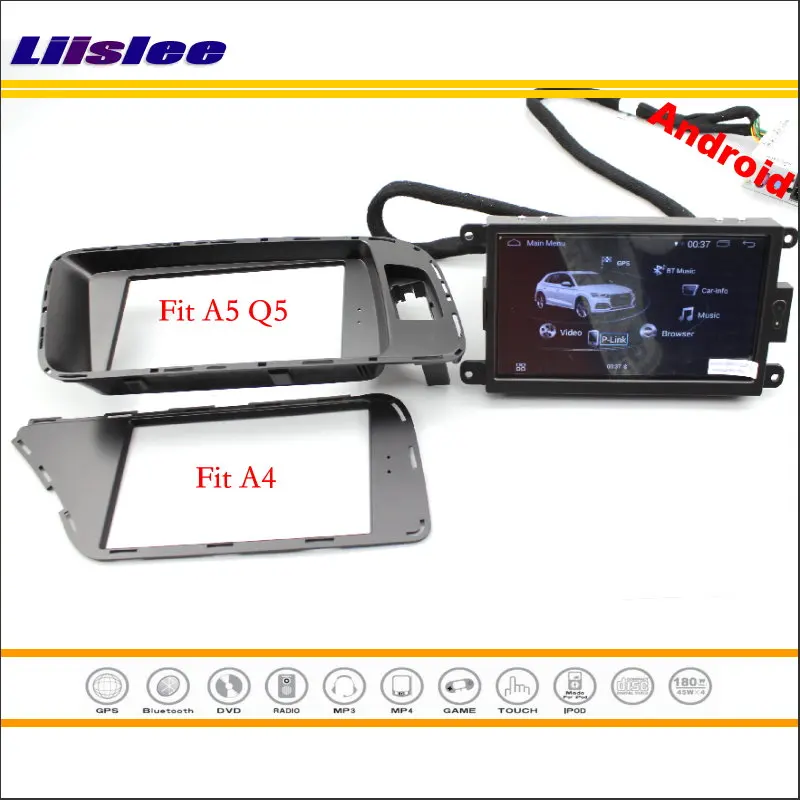 Top Liislee Android 4.4 Multimedia For Audi A4 A5 Q5 2009~2015 Radio CD DVD Player Mirror Link BT RDS GPS Navi Map Navigation System 2