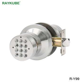 RAYKUBE Digital Electronic Lock Keyless Entry Knob Door Lock Password Code Unlock For Room Office Security Door R-Y99