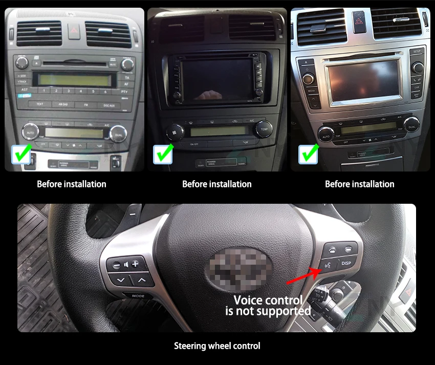 Clearance 7" Android 9.0 Car DVD For Toyota Avensis T27 2009 2010 2011 2012 2013 2014 2015 Auto Radio FM WiFi GPS Navigation Backup Camera 1