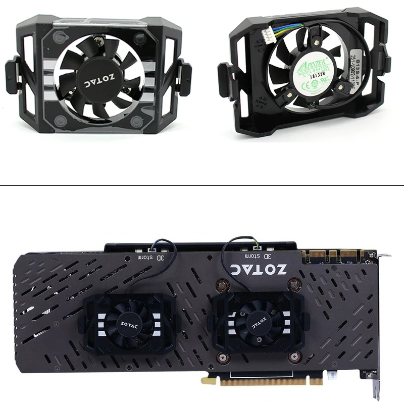 GA41S2L DC12V для ZOTAC GTX1060 1070TI 1080 TI PLUS OC Видеокарта Вентилятор Охлаждения видеокарты вентилятор