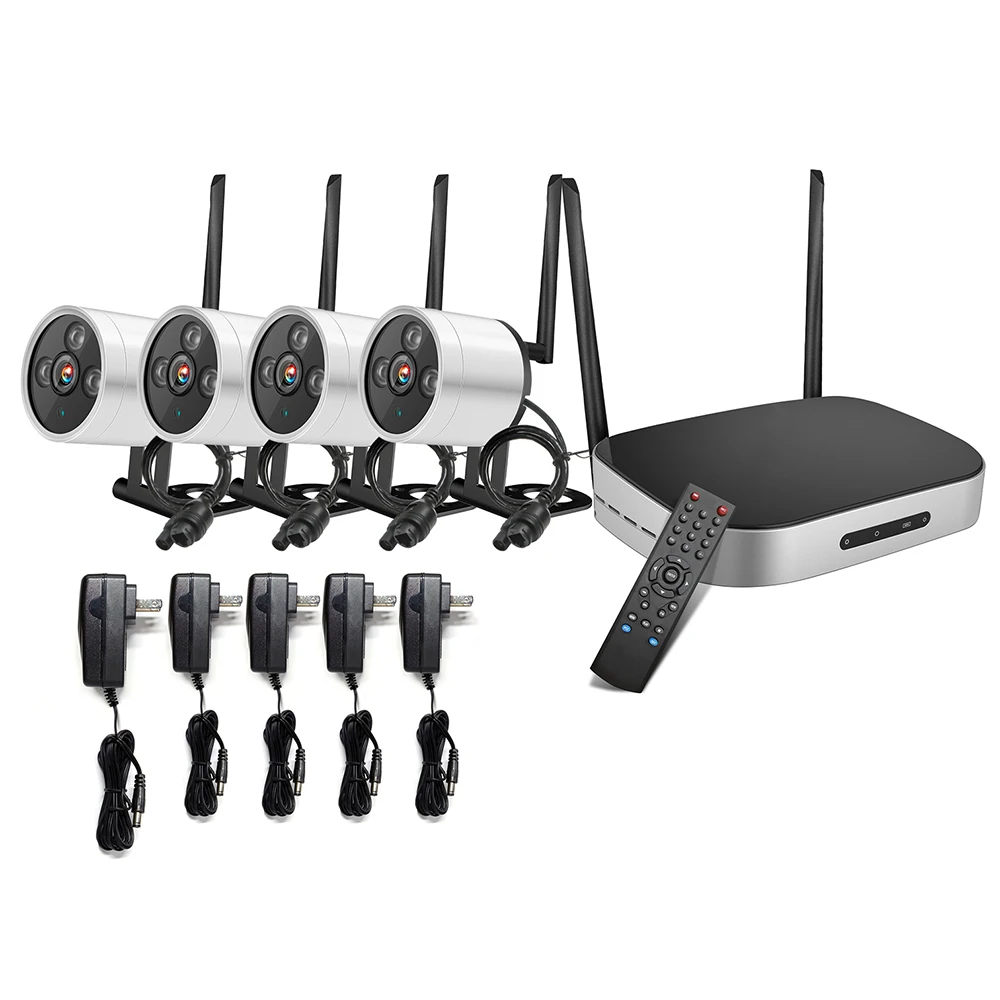 FIMEI 720 P Беспроводной 4/8 каналов NVR комплект с 4 мини IP Камера 1/3 дюйма CMOS Датчик