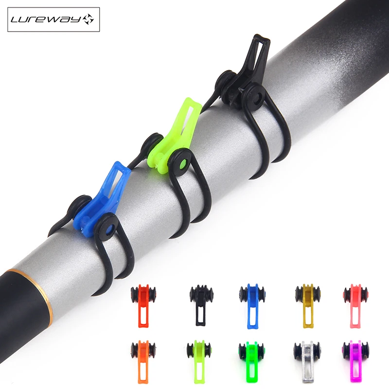 

10Pcs / Bag Plastic Fishing Hook Keeper for Fishing Rod Pole Fishing Lures Safety Holder Fishing Tackle Rod Clip O-shaped Ring