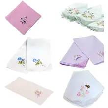3 шт./компл. 29x29 см женский квадратный носовой платок Цветочный вышитый конфетный цвет Карманный платок кружевные хлопковые плетеные детские нагрудники портативные