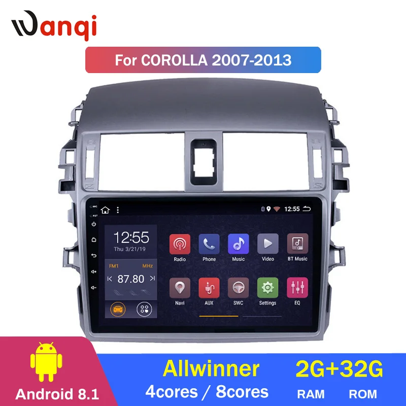2G RAM 32G ROM 9 inch Android 8.1 car dvd for Toyota Corolla 2007-2013 GPS navigation With Bluetooth/WIFI/USB 2G RAM 32G ROM 9 inch Android 8.1 car dvd for Toyota Corolla 2007-2013 GPS navigation With Bluetooth/WIFI/USB