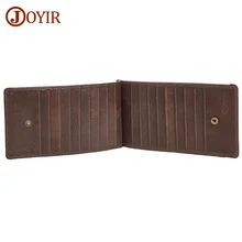 Joyir владельцев банковских карт долго карты кошелек Пояса из натуральной кожи Держатели для карт и удостоверений личности Тонкий мультикарта кошелек Для мужчин наличных pack и 52
