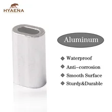 Гиена, 100 шт./лот, рыболовная леска из нержавеющей стали, цилиндрическая алюминиевая ОБЖИМНАЯ втулка, морская рыболовная леска, трубка, внутренний диаметр 2,0 мм-мм