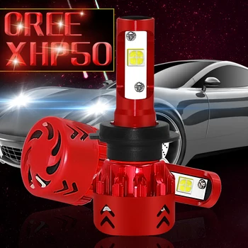 شراءلمبات LED للسيارة من Muxall H4 80 وات 9600LM للرقائق XHP50 مصابيح أمامية LED للسيارة 9005 9006 H1 H7 H11 مصباح أمامي للضباب للسيارة