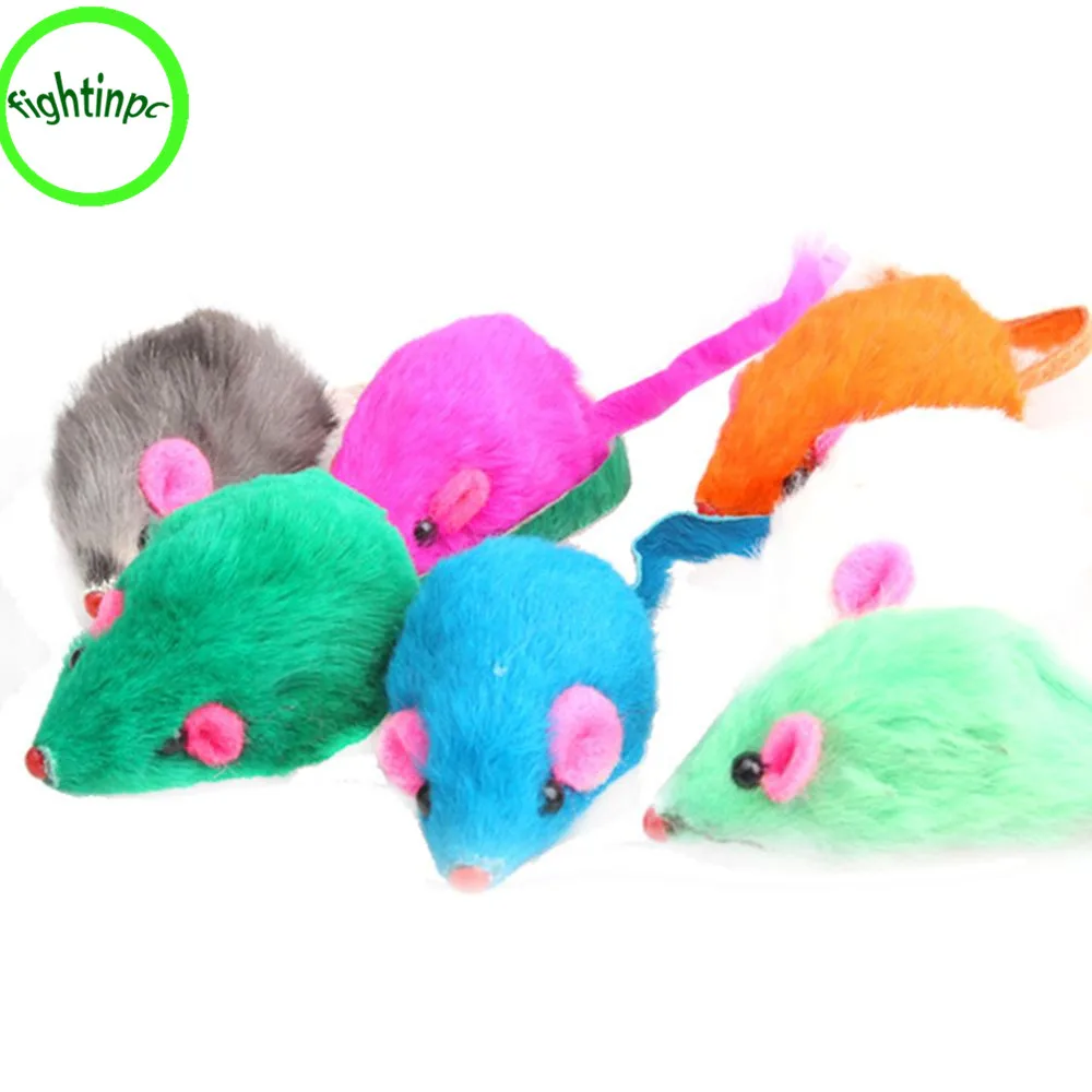 

20F# 5PCS Cat Toys Plush False Mouse Toys For Cats Kitten Animal Funny Playing Pet Cat Products white/ black/ gray mouse