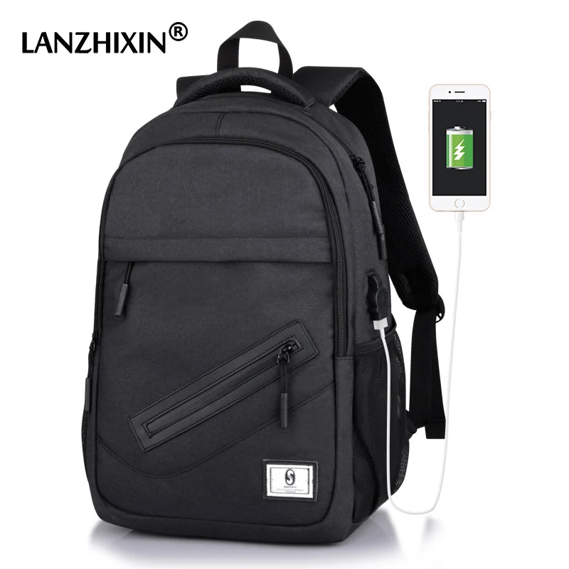 

Valenkuci Men Backpack USB Student School Bags Casual Oxford Business 14 inch Computer Laptop Backpacks Men Anti-theft mochila