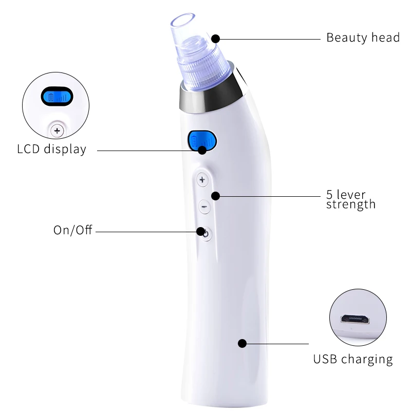 Уход за кожей пор прибор для вакуумной чистки угрей для удаления прыщей Удаление прыщей вакуумный всасывающий инструмент Уход за лицом чистый аппарат для алмазной дермабразии