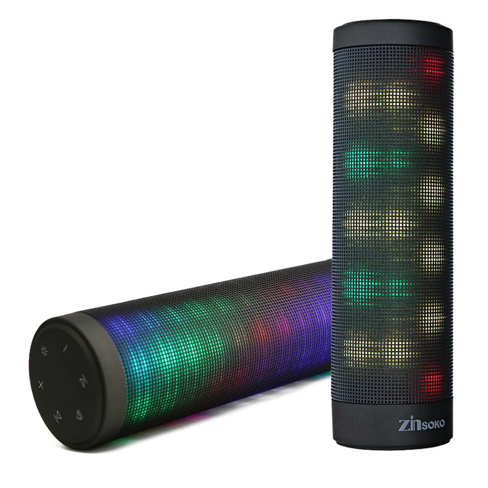 Zinsoko Bluetooth Speaker Colorful Light Speaker portable Support