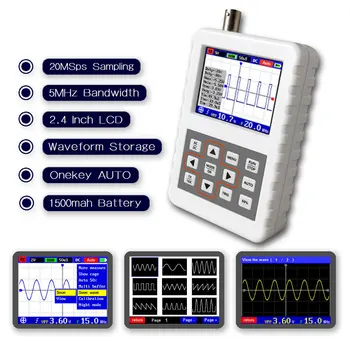 

2.4" LCD Digital Oscilloscope Portable 5M Bandwidth 20 MSps Sampling Rate DSO Fnirsi Pro Oscilloscope Kit with 1500Mah Battery