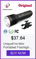 UniqueFire Zoom 3 режима фонарик UF-1505 XP-E Led Регулируемый 38 мм выпуклая линза перезаряжаемая лампа Факел+ зарядное устройство