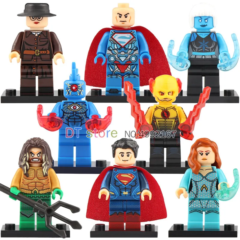 

X0219 50Pcs/Lot LegoING Super Heroes Killer Frost Mera Superman Building Blocks Action Figures Gifts Model Toys For Children