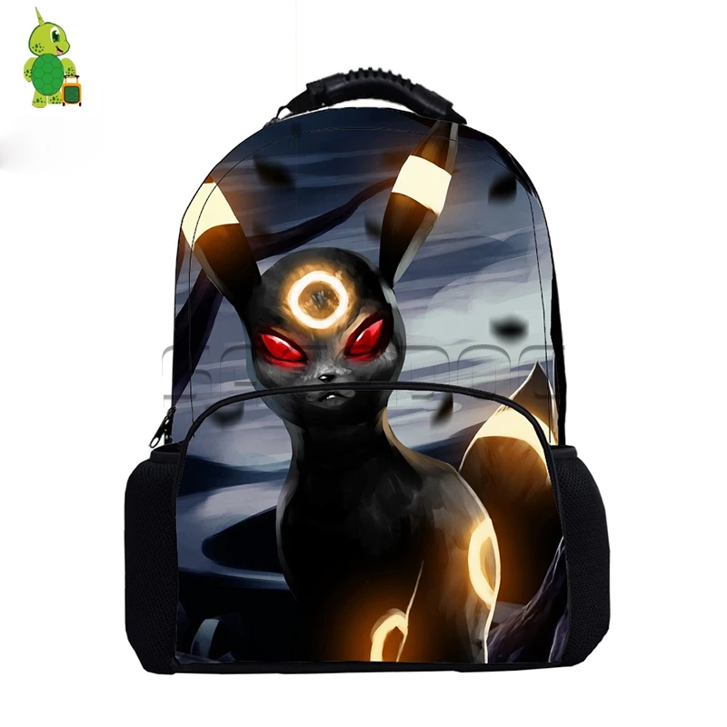 Pokemon Backpack Eevee Evolutions Pikachu Printing Women Men School