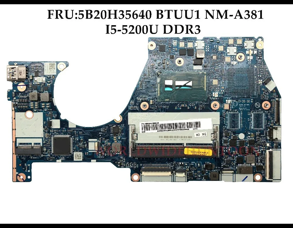 Высокое качество FRU: 5B20H35640 для Lenovo YOGA 3 14 материнская плата ноутбука BTUU1 NM A381 i5 5200U 2
