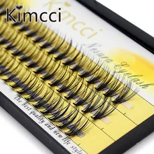 Kimcci 20D натуральные длинные Индивидуальные ресницы для наращивания, искусственные ресницы, 60 пряди/коробка, профессиональный макияж, норковые блестящие ресницы