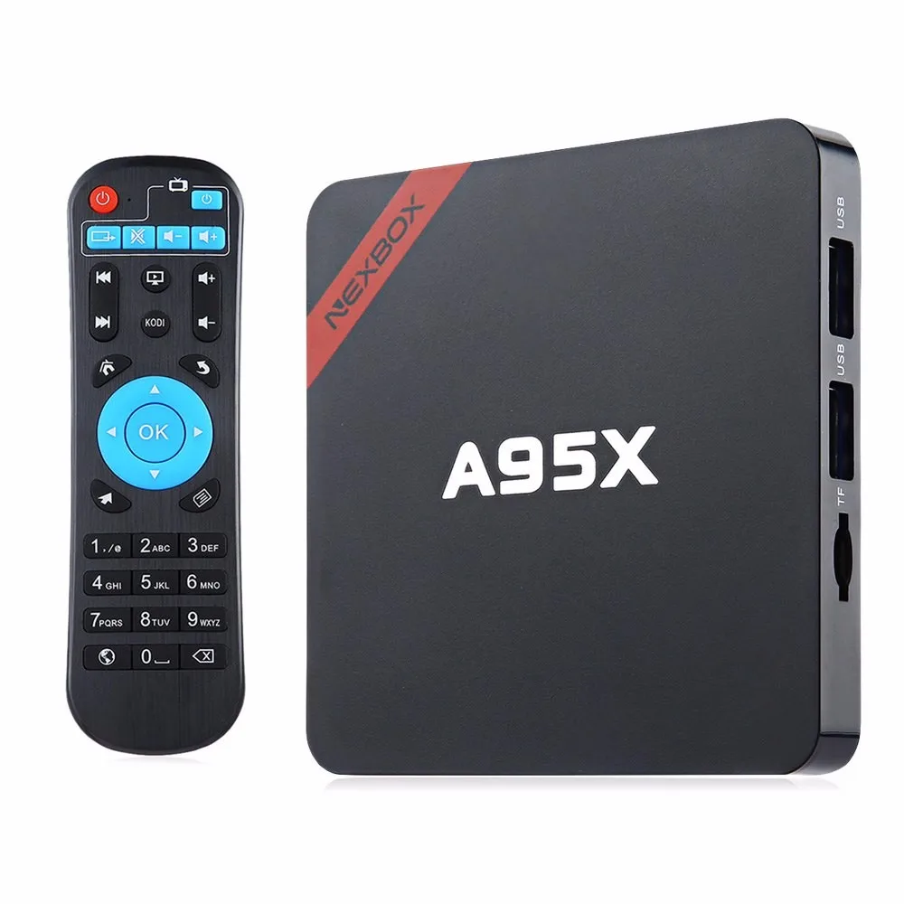 Prix pour Nexbox a95x smart tv box amlogic s905x quad core 64 peu cortex a53 2 GB 16 GB mem ROM 4 K x 2 K H.265 2.4 GHz Set Top Box PK X96 Prix pour Nexbox a95x smart tv box amlogic s905x quad core 64 peu cortex a53 2 GB 16 GB mem ROM 4 K x 2 K H.265 2.4 GHz Set Top Box PK X96