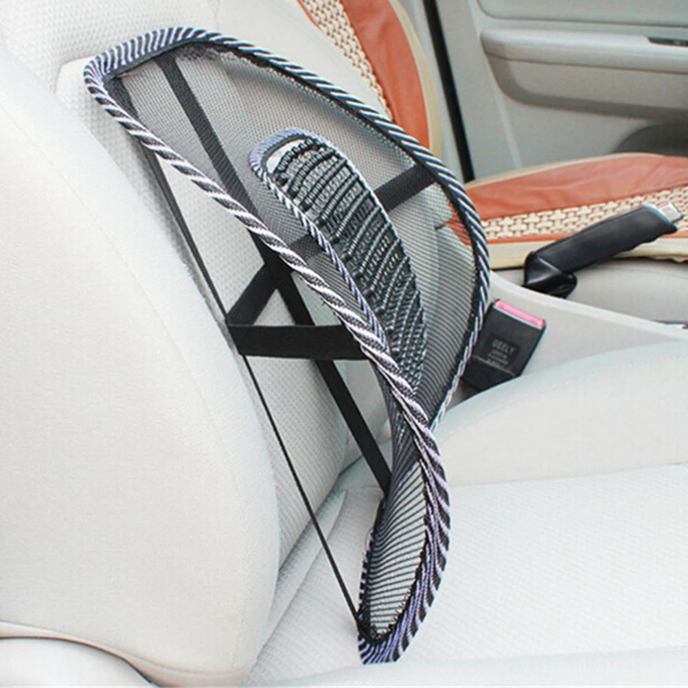 

1pc Car Seat Office Chair Back Cushion Back Lumbar Massage Mesh Ventilate Cushion Pad Pain Relief Seat Posture Corrector