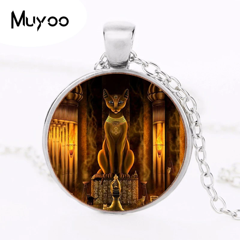 

1pcs/lot Egyptian Goddess Logo Pendant Necklace Handmade Copper Chain Vintage Necklace Women Jewelry Friend Gift HZ1