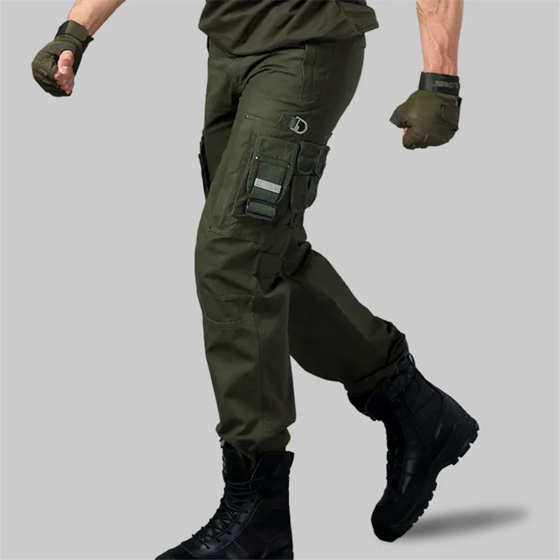 Мужские военные штаны, спецназ, полицейский бой, тактические брюки-карго, армейские силы 101th Airborne, страйкбол, карманы, хлопковые брюки