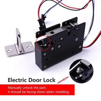 

1Pc Black DC12V 3.4A Electric Control Latch Drawer Switch Lock Electromagnetic Lock Cabinet Lock Electronic Lock