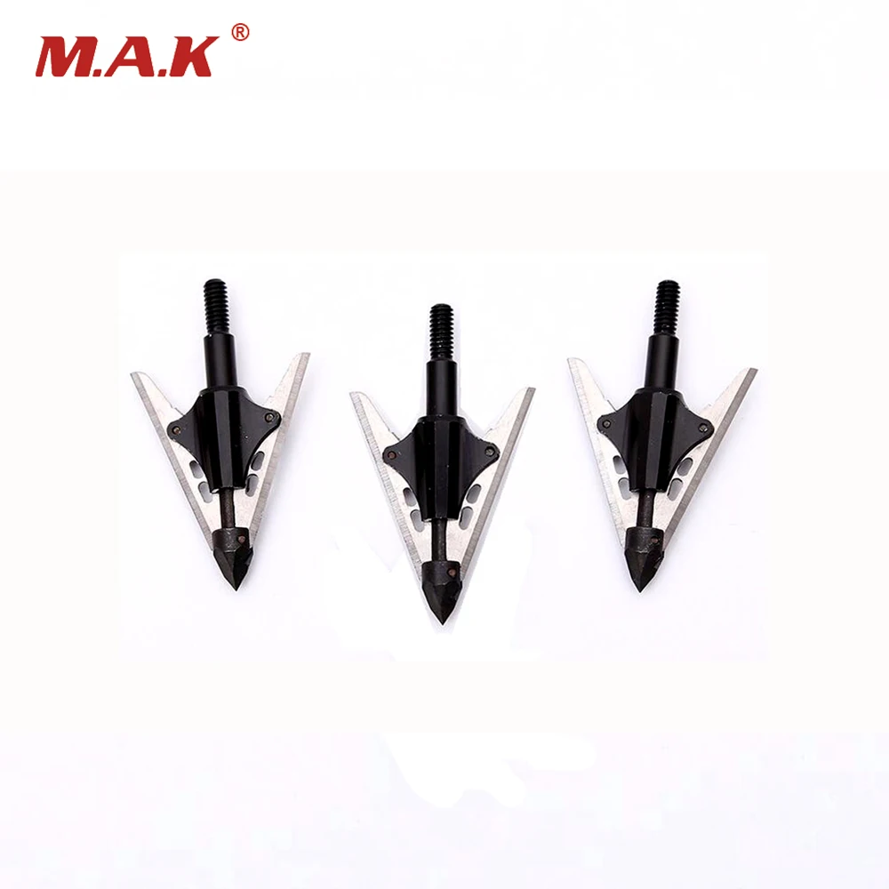 3pcs Arrow Wide Heads 100 Grain 2 Fixed Blade 2 116 Cut Arrowhead For