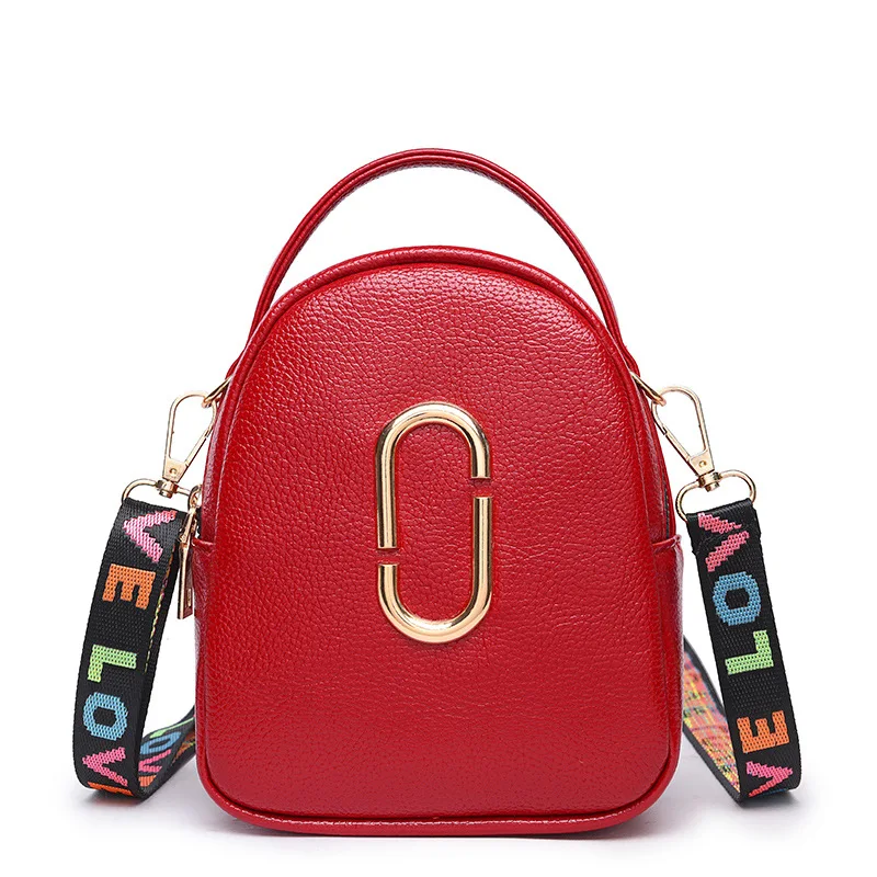 

Small Square Package Minimalist Fashion Wild Messenger Shoulder Bag Ms. Packet Headphone plug PU Shoulder Messenger Bag