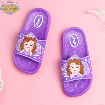 

2019 Disney summer parent-child new fashion soft-bottomed out-lazy flat students big children to go out to cool slippers 24-35